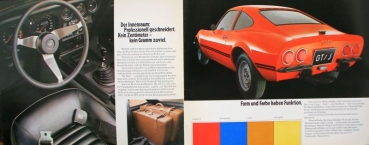 Opel GT/J Modelprogram 1968 Carbrochure (7975)